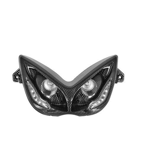 DOBLE OPTICA TNT 2 BOMBILLAS HALOJENAS + LEDS BLANCA EYELIGHT NITRO/AEROX IMIT CARBONO R: 231303B
