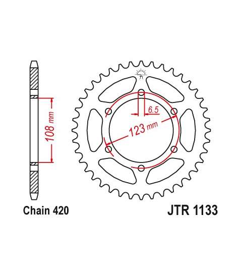 CORONA DE ARRASTRE APRILIA RS 50, DERBI DRD 50 R: R1133 53