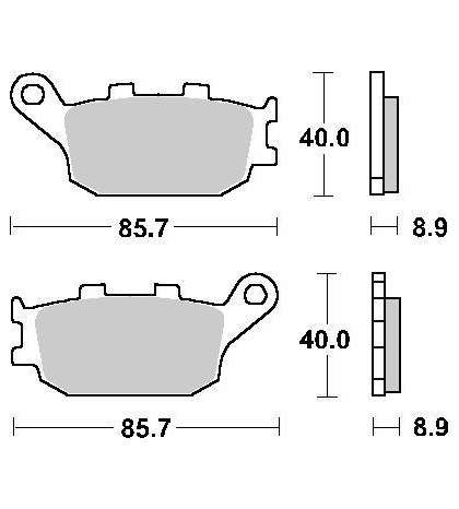 PASTILLA DE FRENO HONDA/SUZUKI/YAMAHA SINTER SBS R: P657LS