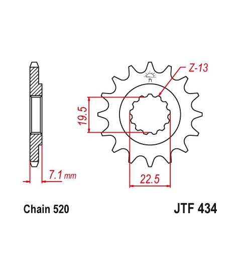 PIÑON DE ARRASTRE SUZUKI GN 250 R: F434 15