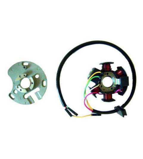 STATOR 6 POLOS 12V 85 W DERBI/PIAGGIO 50 6 MARCHAS CON ARRANQUE ELÉCTRICO - KOKUSAN - R: 04168036