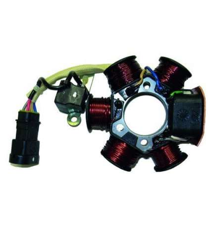 STATOR 6 POLOS 12 V 90W MOTOR PIAGGIO 2T CATALIZADO - KOKUSAN - R: 04168081