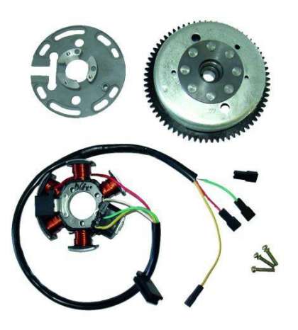 VOLANTE MAGNÉTICO 6 POLOS 12V 85W (MOTOR DERBI/PIAGGIO 6 MARCHAS CON ARRANQUE ELÉCTRICO) KOKUSAN R: 04168535