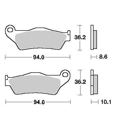 JUEGO PASTILLAS FRENO BMW R R 850 SBS R: P742HF