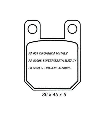 JUEGO DE PASTILLAS FRENO RIEJU RR / DERBI SENDA R: PA 5009 C
