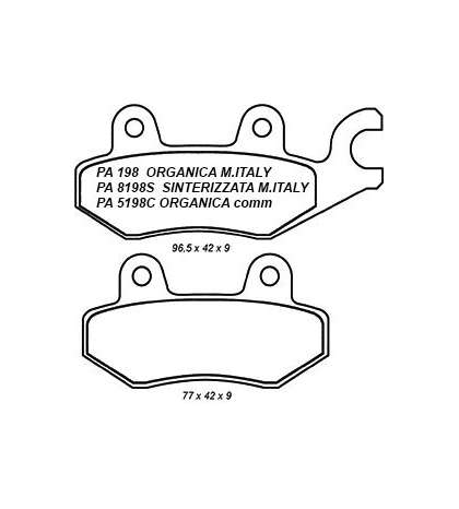 JUEGO PASTILLAS FRENO KYMCO AGILITY 125 DELANTERAS R: PA 5198 C