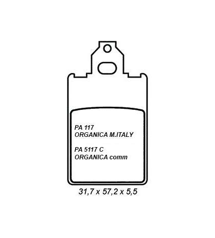 JUEGO PASTILLAS FRENO APRILIA AF 1 50 FUTURA R: PA 51117 C
