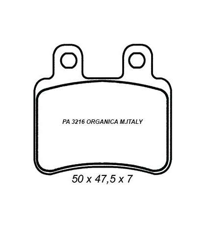 JUEGO PASTILLAS FRENO TRASERAS PEUGEOT ELYSEO 125 R: PA 3216