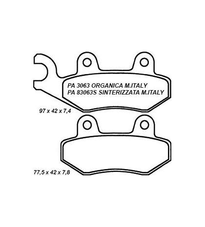 JUEGO PASTILLAS FRENO SUZUKI BURGMAN 400 DELANTERAS R: PA 3063