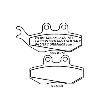 JUEGO PASTILLAS FRENO PIAGGIO HEXAGON 125 R: PA 5199 C