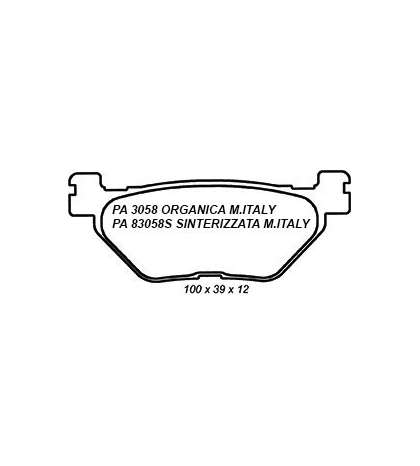 JUEGO PASTILLAS FRENO YAMAHA T MAX 500 01/03 R: PA 3058