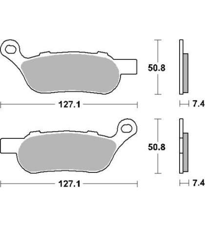 JUEGO PASTILLAS FRENO " SINTER " HARLEY DAVIDSON ROAD KING 1584 SBS R: P854LS