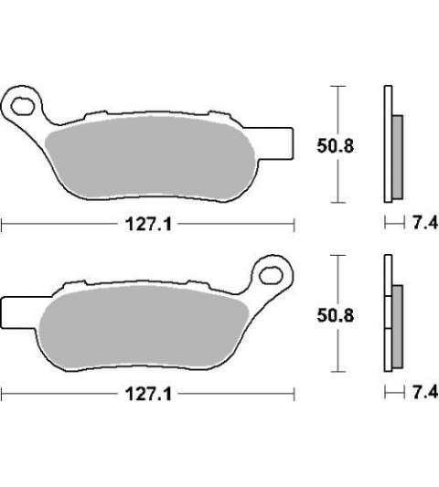 JUEGO PASTILLAS FRENO " SINTER " HARLEY DAVIDSON ROAD KING 1584 SBS R: P854LS