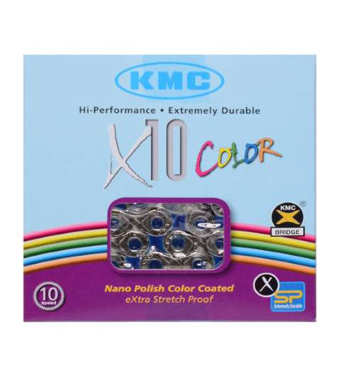 CADENA KMC X-10 VIVID AZUL 114 PASOS INDEX 10 V. R: 31153