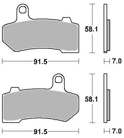 JUEGO PASTILLAS " SINTER " FRENO HARLEY DAVIDSON V-ROD 1130 R: P830HS