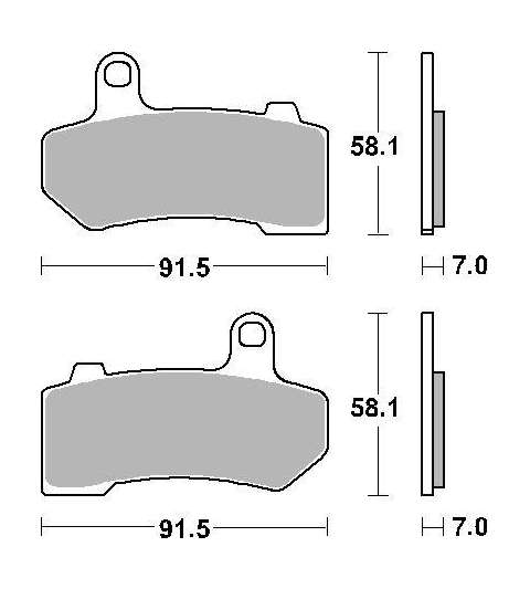 JUEGO PASTILLAS " SINTER " FRENO HARLEY DAVIDSON V-ROD 1130 R: P830HS