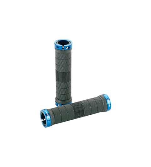 JUEGO DE PUÑOS RIM LOCK GOMA/ALUMINIO AZUL R: I166X14
