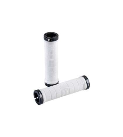 JUEGO DE PUÑOS BLANCOS RIM LOCK GOMA/ALUMINIO NEGRO R: I166X21