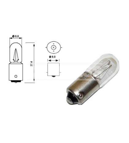 LAMPARA AMOLUX TUBULAR 12 V. 4W