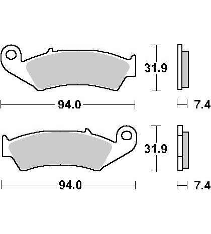 JUEGO PASTILLAS FRENO " SINTER " HONDA CR 250 R SBS R: P603SI