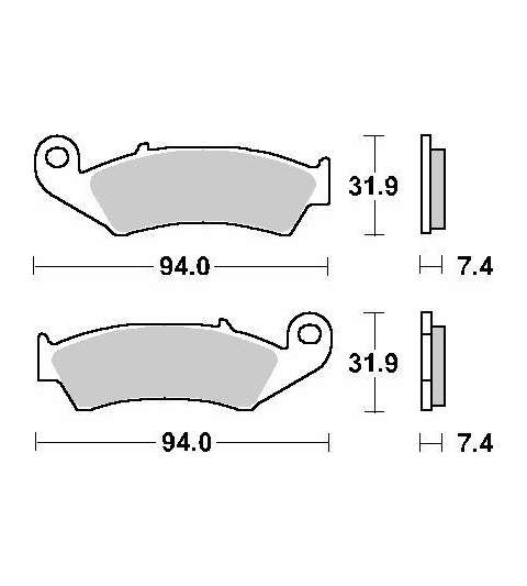 JUEGO PASTILLAS FRENO " SINTER " HONDA CR 250 R SBS R: P603SI