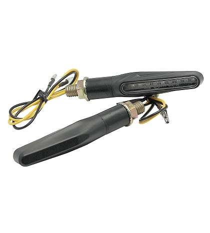 JUEGO DE INTERMITENTES HOMOLOGADOS INDICADOR / PROGRESIVO LED NEGRO TNT R: 206022K