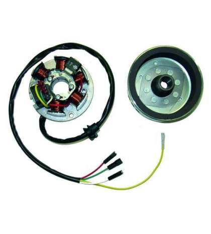 VOLANTE COMPLETO 6 POLOS 12 V. 100W MOTOR MINARELLI AM 6 ( SIN ARRANQUE ELÉCTRICO ) ORIGINAL DUCATI R: 04101200