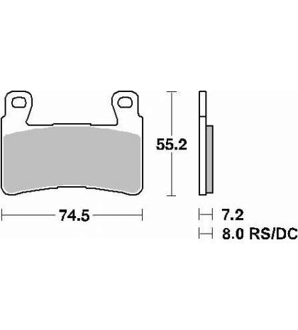 JUEGO PASTILLAS HONDA CBR RR FIREBLADE 919 SBS R: P734HS
