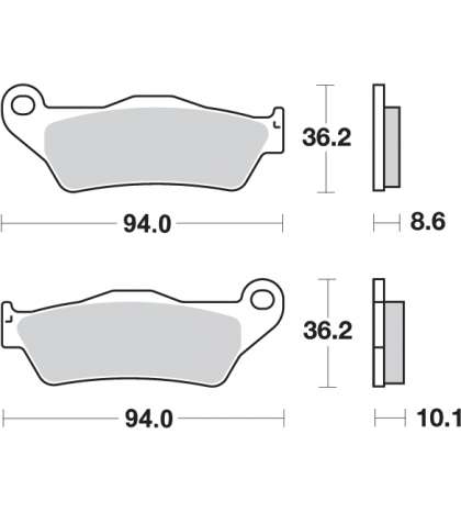 JUEGO PASTILLAS BMW R GS 850 " SINTER " SBS R: P742LS