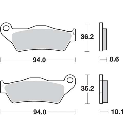 JUEGO PASTILLAS BMW R GS 850 " SINTER " SBS R: P742LS