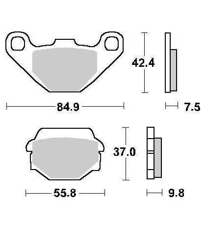 JUEGO PASTILLAS KAWASAKI GPZ 500 SBS R: P586HF
