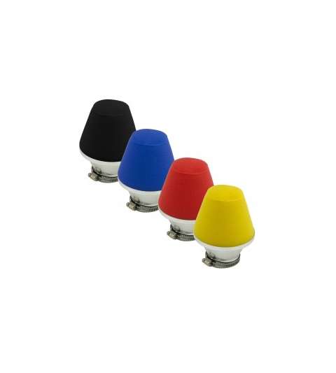 FILTRO DE AIRE RQ 50 MM. CARBURADOR PWK, OKO, BRK ( COLORES ) R: 014084