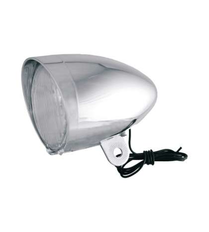 FARO DELANTERO BICI PARA DINAMO PLASTICO / CROMADO R: 54 601 2350