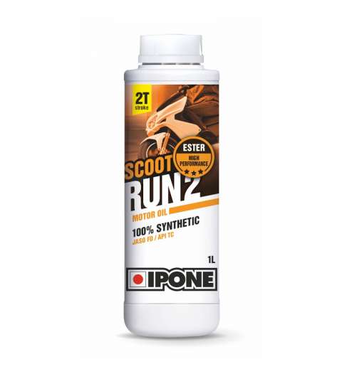 ACEITE IPONE SCOOT RUN 2 SINTÉTICO 2 T. ( ENVASE 1 LITRO ) R: 409721045