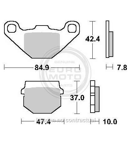JUEGO PASTILLAS FRENO PEUGEOT TREKKER 50 98 - SBS - R: P102HF