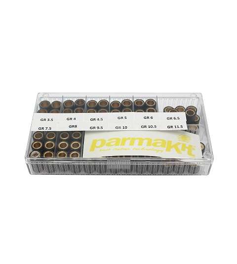 CAJA PARMAKIT DE ( 24 JUEGOS ) DE RODILLOS 16X13 (3.5 / 4 / 4.5 / 5/6 / 6.5 / 7.5 / 8 // 9.5 / 10 / 10.5 / 11.5) R: 286900
