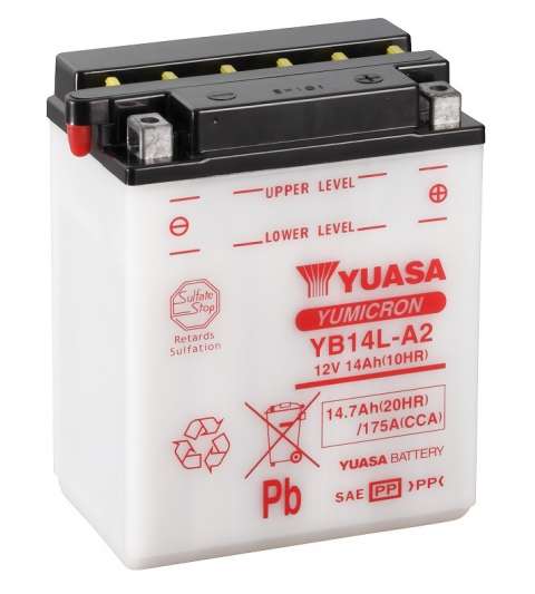 BATERIA YB14L A2 ( CON ÁCIDO ) YUASA R: 0614341Y