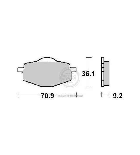 JUEGO PASTILLAS FRENO YAMAHA TZR 50 - SBS - R: P107HF