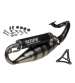 TUBO DE ESCAPE YAMAHA AEROX 50 / JOG RR 50 COLA NEGRO ANODIZADO " R " YASUNI R: TUB902B