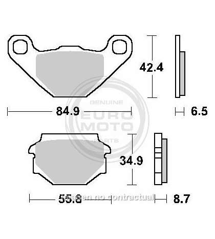 JUEGO PASTILLAS FRENO SBS KYMCO AGILITY 125 - SBS - R: P113HF