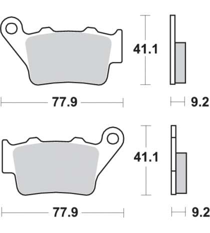 JUEGO PASTILLAS FRENO TRASERO BMW C1 125 / C1 200 / C400 SBS R: P175HF