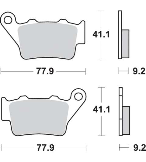 JUEGO PASTILLAS FRENO TRASERO BMW C1 125 / C1 200 / C400 SBS R: P175HF