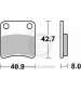JUEGO PASTILLAS FRENO DAELIM S FIVE 50 06 - SBS - R: P115HF