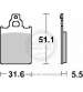 JUEGO PASTILLAS FRENO PIAGGIO SKIPPER 125 93/95 - SBS - R: P117HF