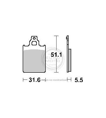 JUEGO PASTILLAS FRENO PIAGGIO SKIPPER 125 93/95 - SBS - R: P117HF