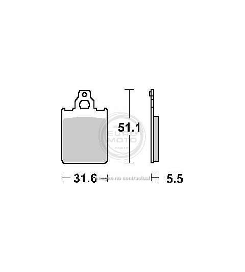 JUEGO PASTILLAS FRENO PIAGGIO SKIPPER 125 93/95 - SBS - R: P117HF