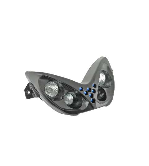 FARO / ÓPTICA NEGRA ( 4 LÁMPARAS ) + LEDS AZUL. YAMAHA AEROX 50 R: 201302