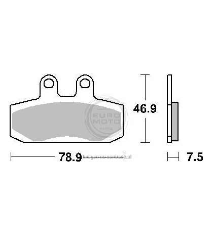 JUEGO PASTILLAS FRENO HONDA BALI 50/90, APRILIA ATLANTIC 500 02/05 - SBS - R: P124HF