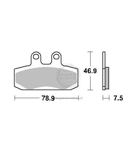 JUEGO PASTILLAS FRENO HONDA BALI 50/90, APRILIA ATLANTIC 500 02/05 - SBS - R: P124HF