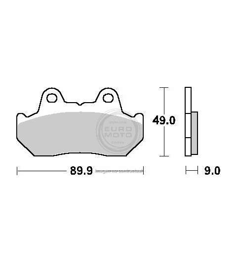 JUEGO PASTILLAS FRENO HONDA CN 250 92 - SBS - R: P127HF